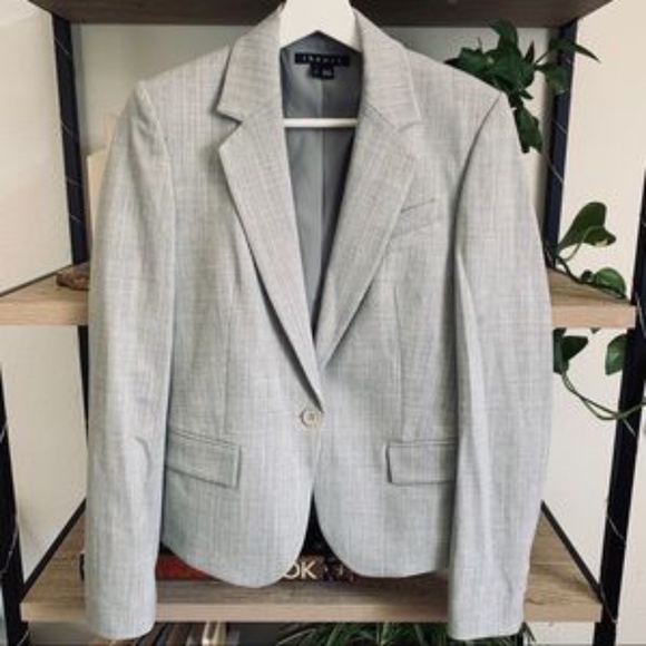 Theory Gabe Modern Suit Blazer Jacket Heather Gray - Picture 1 of 1
